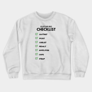 Guitar Rig Checklist Light Theme Crewneck Sweatshirt